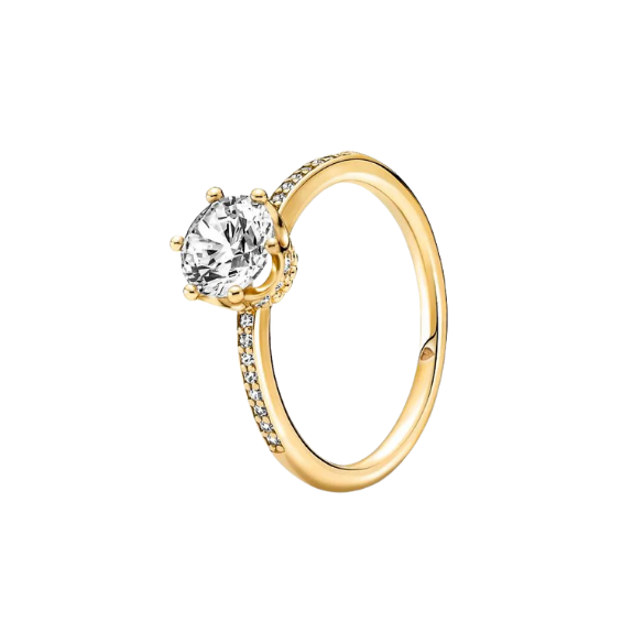bague solitaire couronne incolore pandora